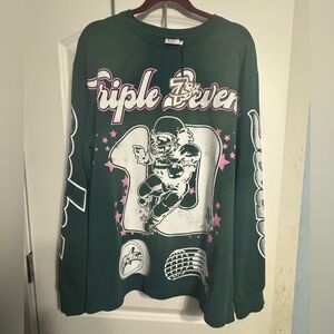 Triple 7 Green Long Sleeve Tee